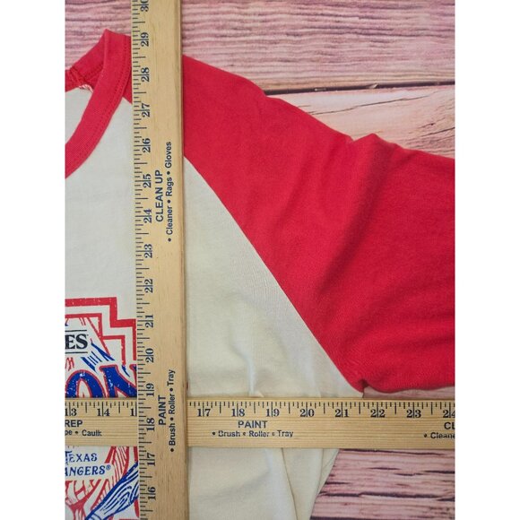 Texas Rangers Majestic Womens 2023 World Series Champions Raglan T-Shirt Large - Picture 8 of 8